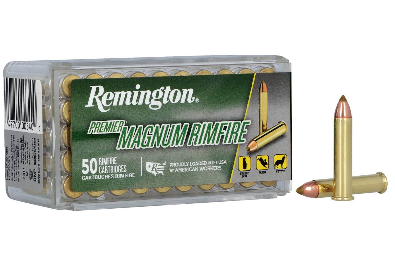 REMINGTON 22 WMR 33gr Accutip-V Premier Magnum Rimfire 50/Box